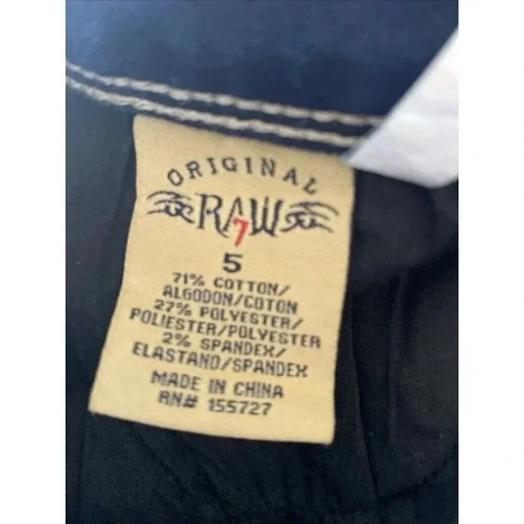 Raw 7 Jeans Juniors Size 5 Stretch Skinny Dark Blue Denim Jeans - Picture 5 of 5
